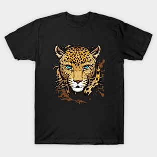 Graffiti Paint Leopard Creative T-Shirt